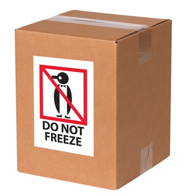 Tape Logic Labels, "Do Not Freeze", 4 x 6", Red/White/Black, 500/Roll (IPM506)
