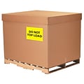 Tape Logic Labels, Do Not Top Load, 8 x 10, Fluorescent Yellow, 250/Roll (DL1633)