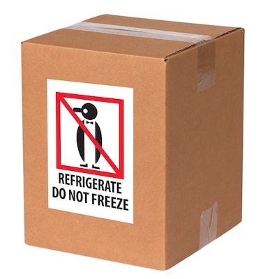 Tape Logic Labels, Refrigerate Do Not Freeze, 4 x 6, Red/White/Black, 500/Roll (IPM505)