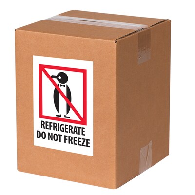 Tape Logic Labels, Refrigerate Do Not Freeze, 4 x 6, Red/White/Black, 500/Roll (IPM505)