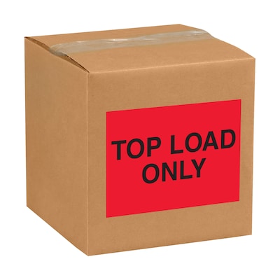 Tape Logic Labels, Top Load Only, 8 x 10, Fluorescent Red, 250/Roll (DL1634)