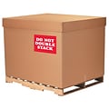 Tape Logic Labels, Do Not Double Stack, 8 x 10, Red/White, 250/Roll (DL1626)