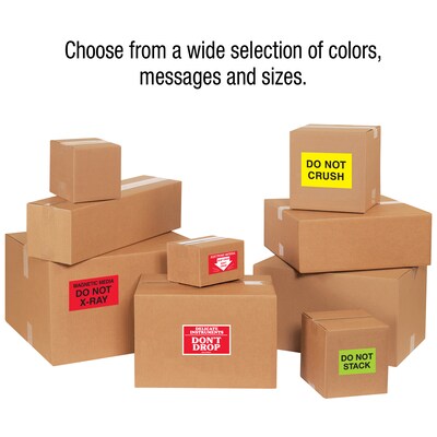 Tape Logic Labels, "Do Not Stack", 2 x 3", Red/White, 500/Roll (DL1615)