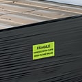 Tape Logic Labels, Fragile Handle With Care High Claim Value, 3 x 5, Fluorescent Green, 500/Roll