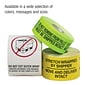 Tape Logic Labels, "Fragile Handle With Care", 8 x 10", Red/White/Black, 250/Roll (DL1636)