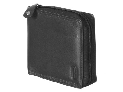 Club Rochelier Winston Leather Zip Billfold Wallet, Black (CRP3300-Blk)