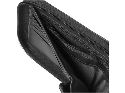 Club Rochelier Winston Leather Zip Billfold Wallet, Black (CRP3300-Blk)