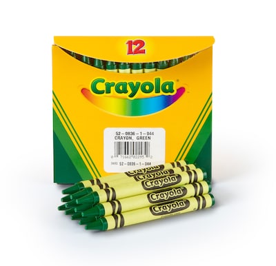 Crayola Bulk Crayons, Green, 12/Box (52-0836-044)