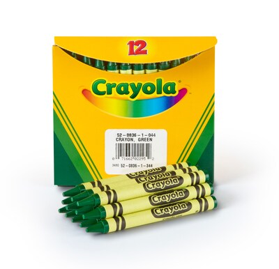 Crayola Bulk Crayons, Green, 12/Box (52-0836-044)