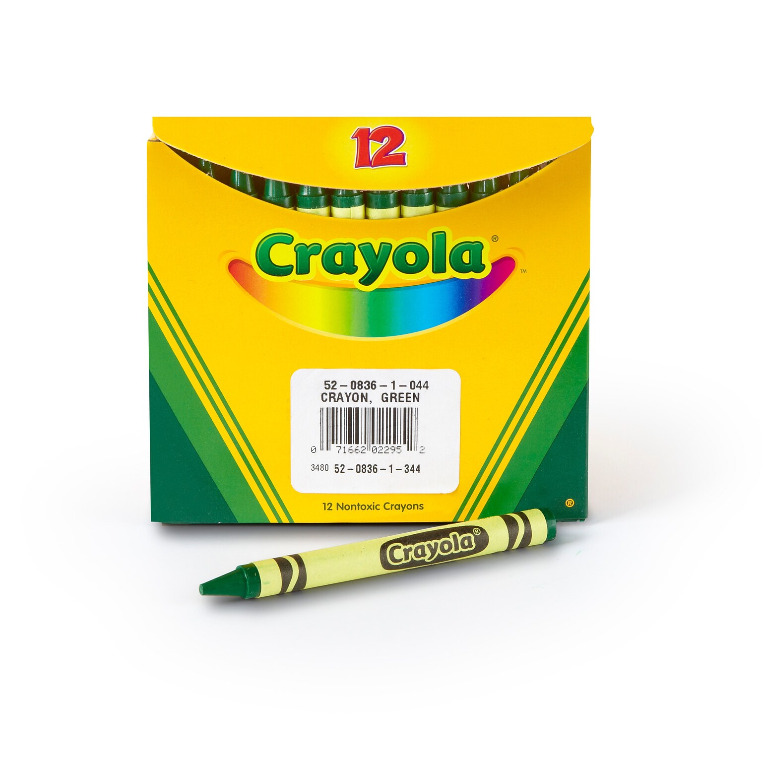 Crayola Bulk Crayons, Green, 12/Box (52-0836-044)