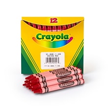 Crayola Bulk Crayons, Red, 12/Box (52-0836-038)