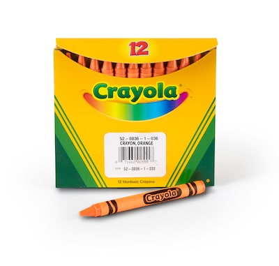 Crayola Bulk Crayons, Orange, 12/Box (52-0836-036)