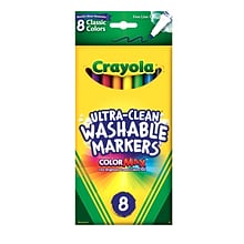 Crayola Classic Kids Markers, Fine Point, Assorted, 8/Pack (58-7809)