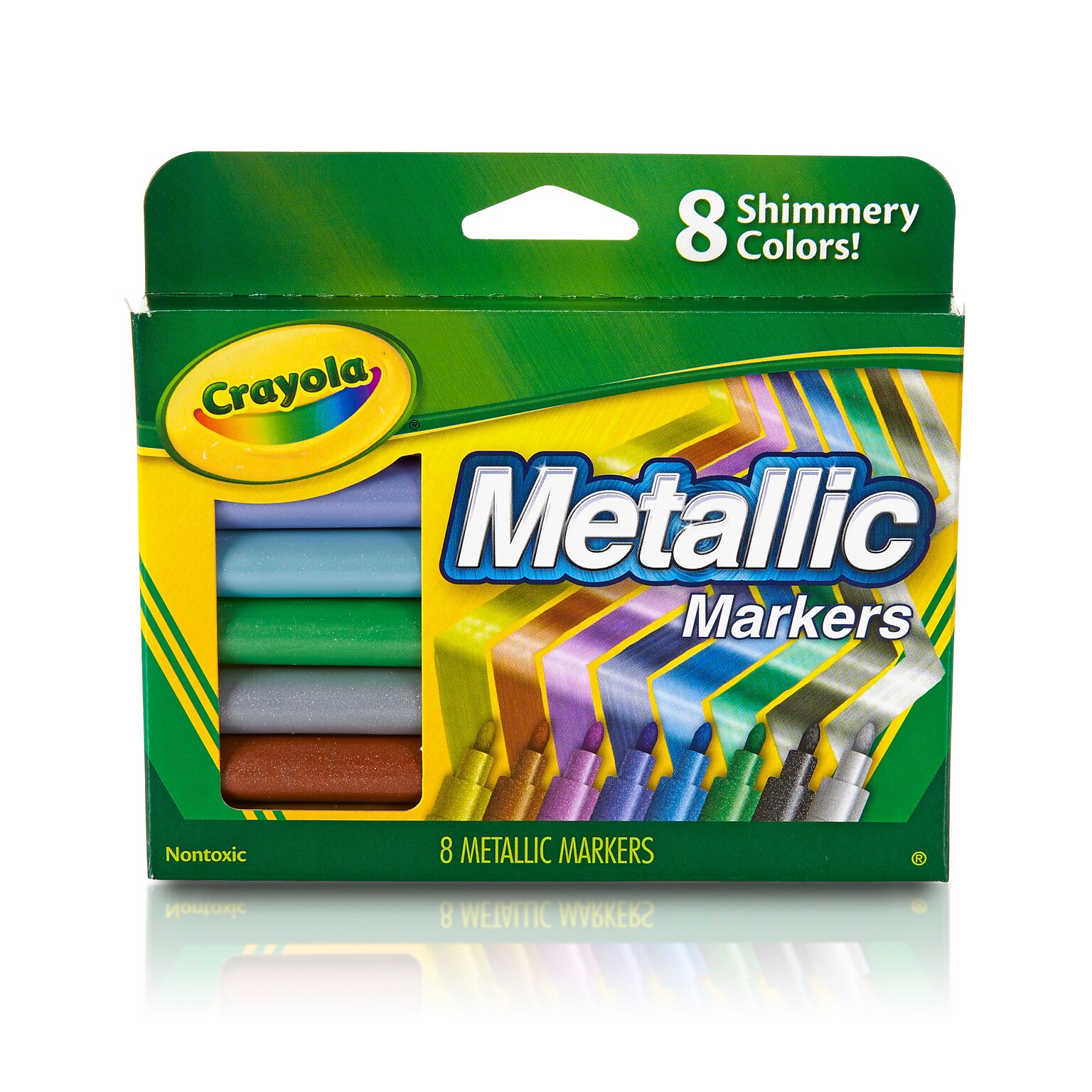 Crayola Metallic Markers, Conical Tip, Assorted, 8/Pack (58-8628)