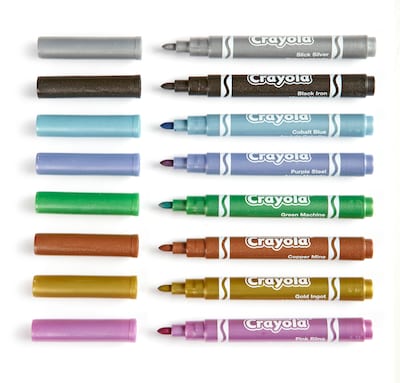 Crayola Signature Paint Markers, Outline, Assorted Colors, 6/Pack (58-6701)