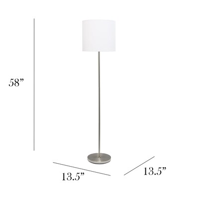 Simple Designs Incandescent Floor Lamp, White (LF2004-WHT)