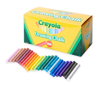 Crayola Drawing Chalk, Assorted Colors, 144/Box (51-0400)