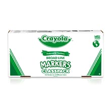 Crayola Kids Markers, Broad Line, Assorted Colors, 256/Carton (58-8201)