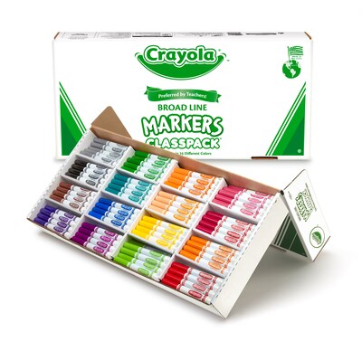 Crayola Kid's Markers, Broad Line, Assorted Colors, 256/Carton (58-8201)