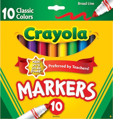 School Smart Washable Markers, Chisel Tips, Assorted Colors, Pack