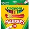 Crayola Kids Markers, Broad Line, Assorted Colors, 10/Pack (58-7722)