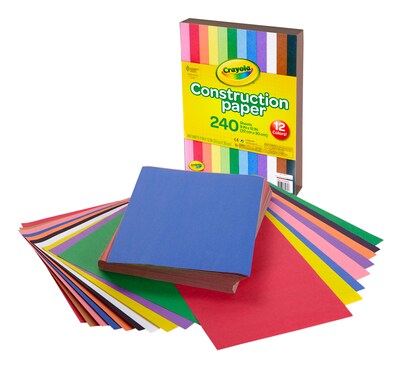 Crayola 12 Colors! Construction Paper, 12 x 9, Assorted Colors, 240/Carton (993200)