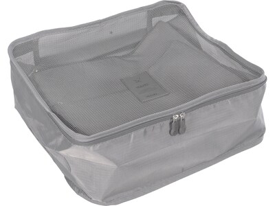Nicci 6-Piece Fabric Travel Organizer, Gray (CBM002L-Grey)