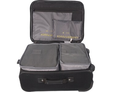 Nicci 6-Piece Fabric Travel Organizer, Gray (CBM002L-Grey)