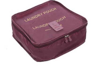 Nicci 6-Piece Fabric Travel Organizer, Wine (CBM002L-WINE)