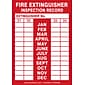 ACCUFORM SIGNS® Safety Label, FIRE EXTINGUISHER INSPECTION RECORD, 5" x 3½", Adhesive Vinyl, 5/Pk (LFXG528VSP)