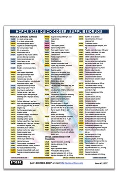 2022 ICD-10-CM Quick Coder Card/Chiropractic (2223D)
