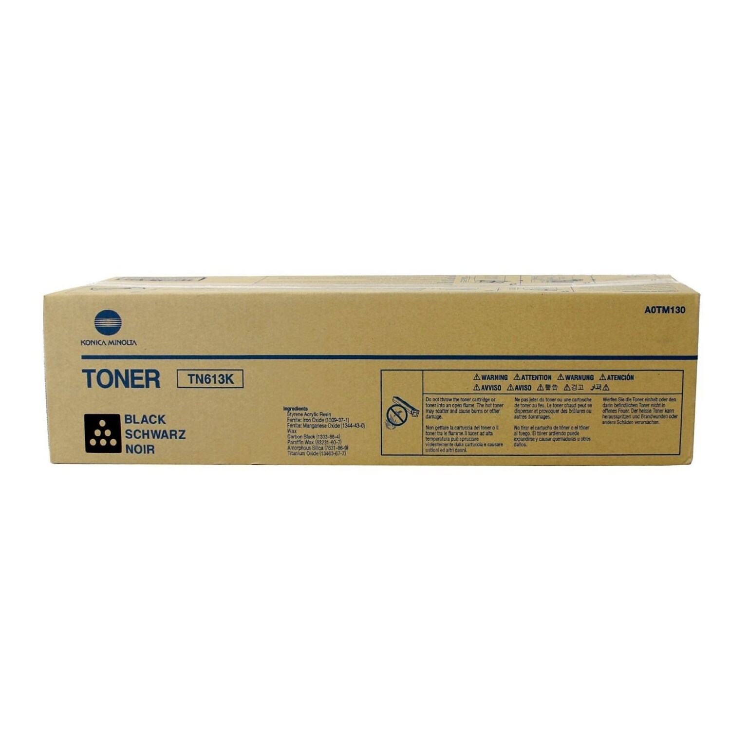 Konica Minolta TN-613 Black Standard Yield Toner Cartridge (A0TM130)