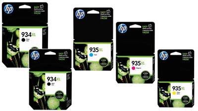 HP 934XL Black /935XL CMY High Yield Ink Cartridges, 5-Pack