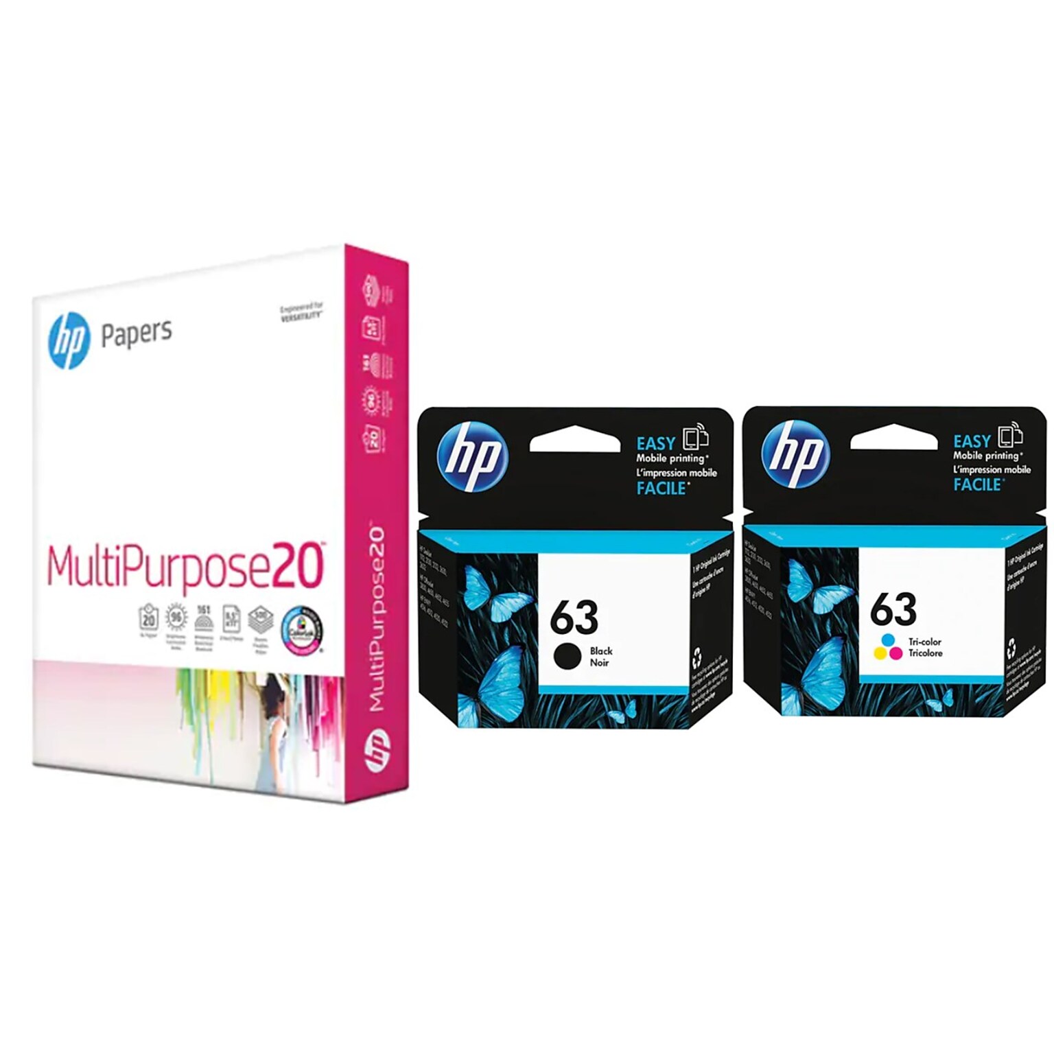 HP 63 Ink and Paper Home Value Pack