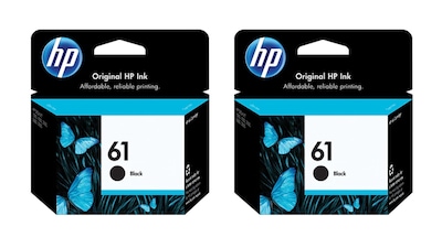 HP 61 Black Ink Cartridge, Standard Yield, 2-Pack