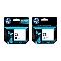 HP 74/75 Standard Yield Ink, 2-Pack