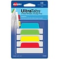 Avery UltraTabs 2.5 x 1 Margin Tabs, Assorted Primary, 48/Pack (74866)