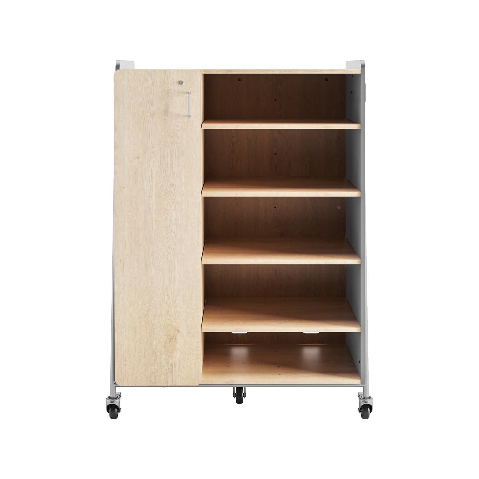 Safco Whiffle Typical 4 60 x 43 Particle Board Triple-Column Mobile Storage, Gray (3924GRY)