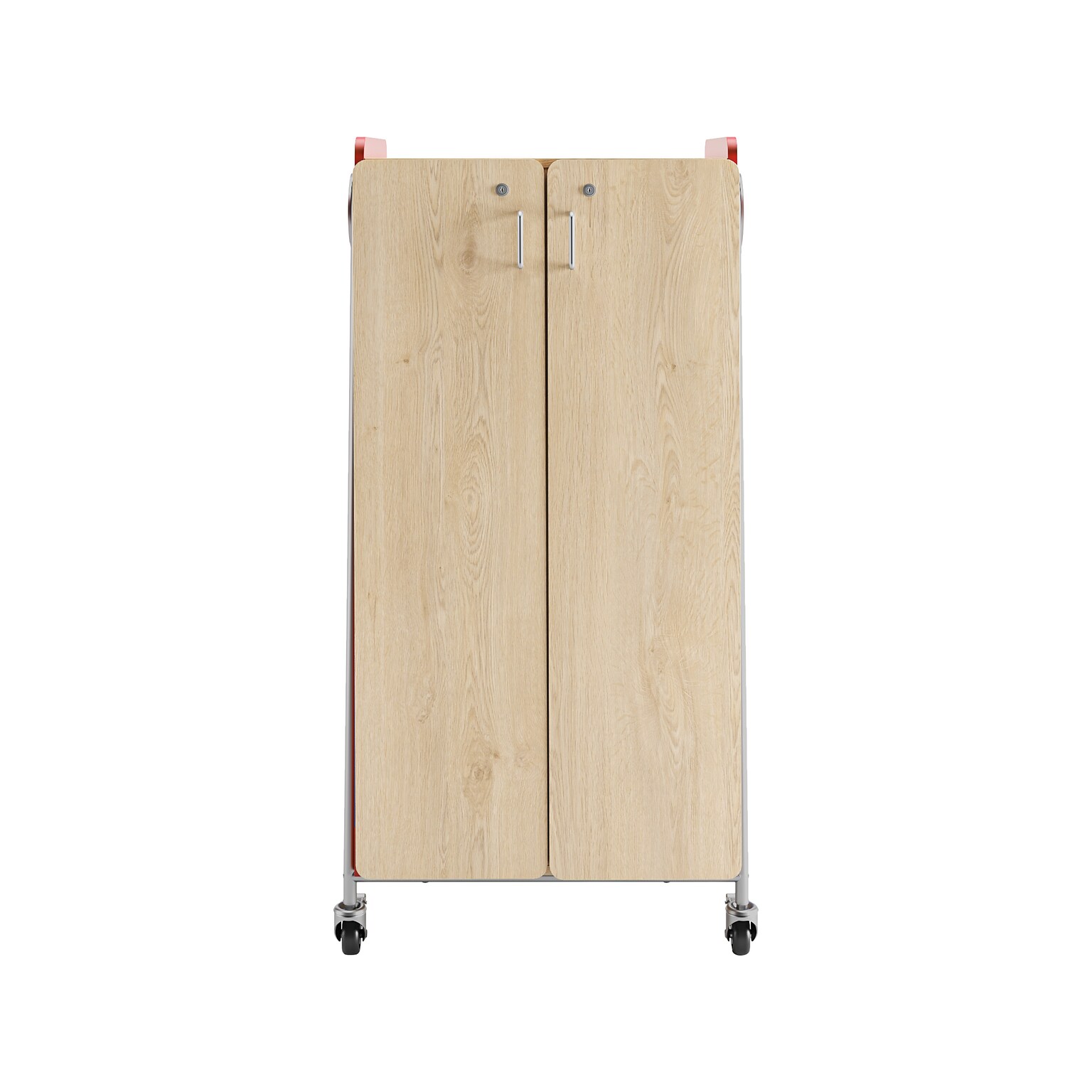 Safco Whiffle Typical 5 60 x 30 Particle Board Double-Column Mobile Storage, Red (3925RED)