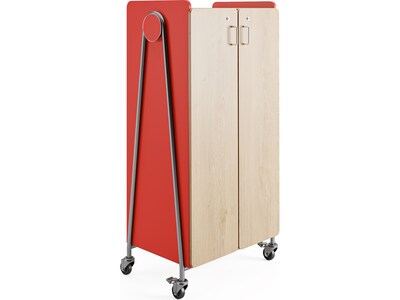 Safco Whiffle Typical 5 60 x 30 Particle Board Double-Column Mobile Storage, Red (3925RED)