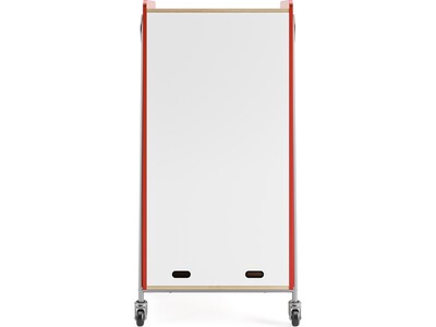 Safco Whiffle Typical 5 60" x 30" Particle Board Double-Column Mobile Storage, Red (3925RED)
