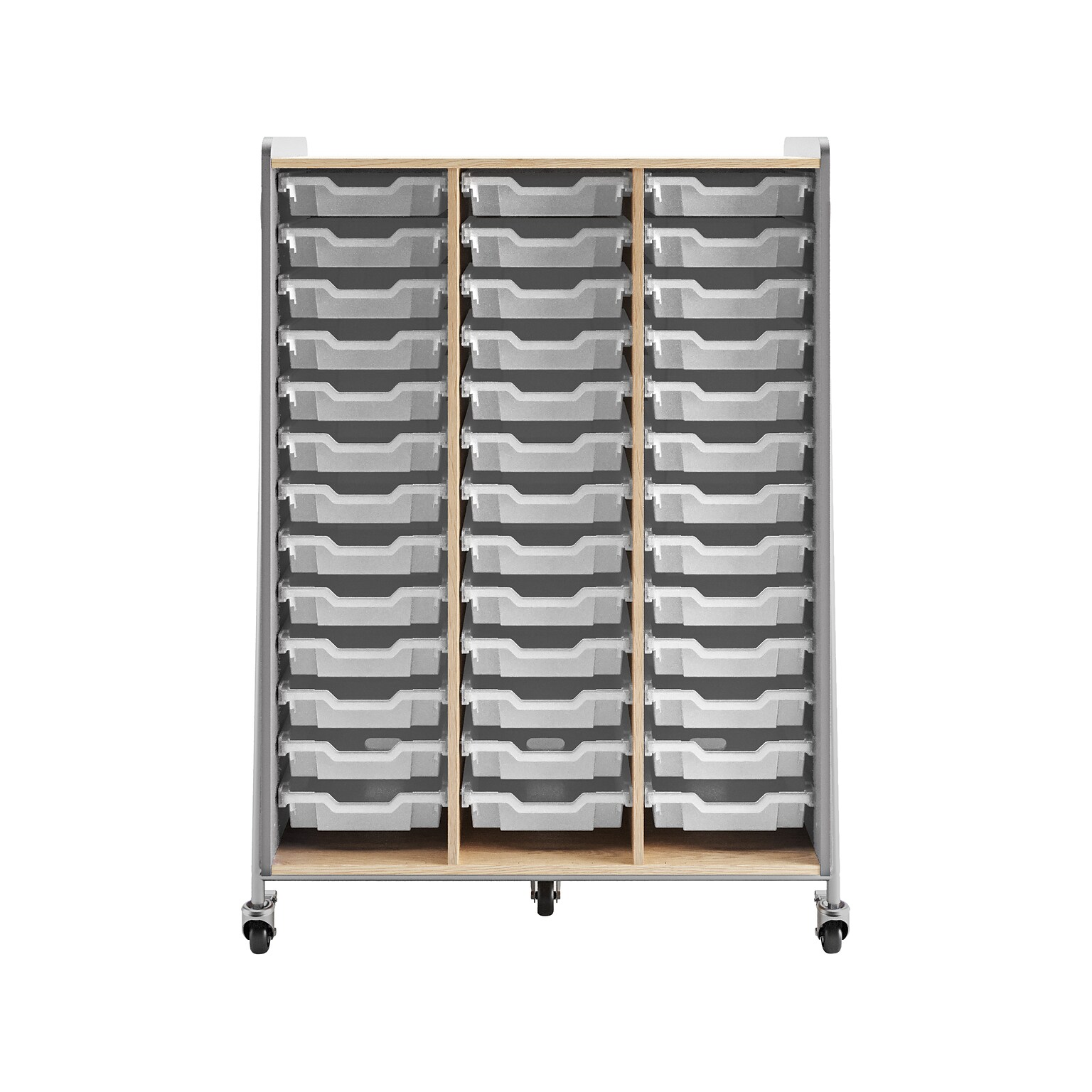 Safco Whiffle Typical 12 60 x 43 Particle Board Triple-Column Mobile Storage, Gray (3932GRY)