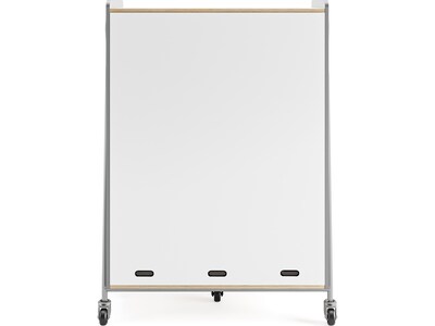 Safco Whiffle Typical 12 60" x 43" Particle Board Triple-Column Mobile Storage, Gray (3932GRY)