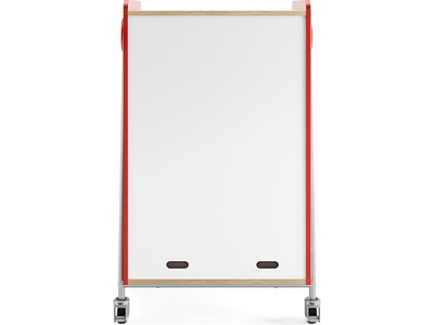 Safco Whiffle Typical 3 48" x 30" Particle Board Double-Column Mobile Storage, Red (3923RED)