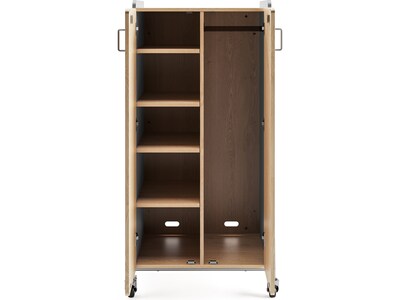 Safco Whiffle Typical 5 60" x 30" Particle Board Double-Column Mobile Storage, Gray (3925GRY)