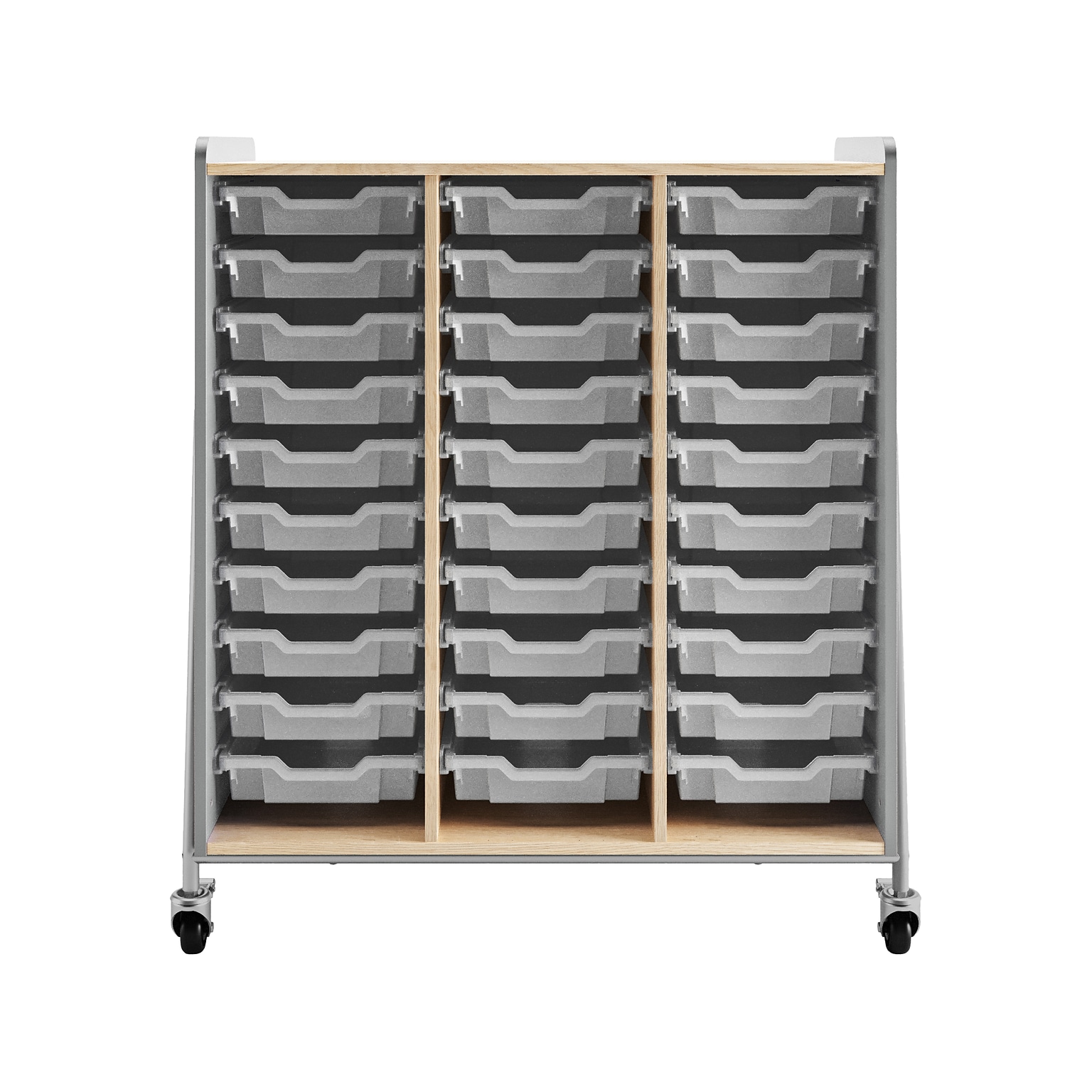 Safco Whiffle Typical 10 48 x 43 Particle Board Triple-Column Mobile Storage, Gray (3930GRY)