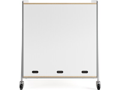 Safco Whiffle Typical 10 48" x 43" Particle Board Triple-Column Mobile Storage, Gray (3930GRY)