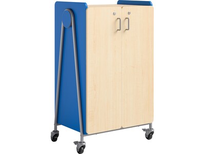 Safco Whiffle Typical 14 48" x 30" Particle Board Double-Column Mobile Storage, Spectrum Blue (3934SBU)