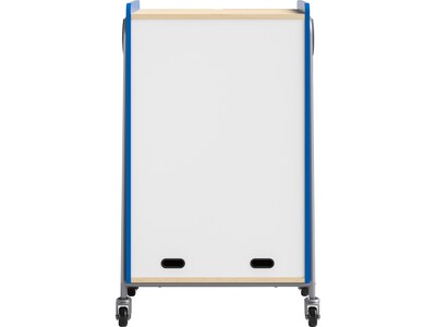Safco Whiffle Typical 14 48" x 30" Particle Board Double-Column Mobile Storage, Spectrum Blue (3934SBU)