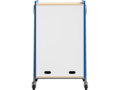 Safco Whiffle Typical 14 48" x 30" Particle Board Double-Column Mobile Storage, Spectrum Blue (3934SBU)